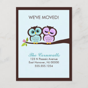 Lovely Owls Moving Announcements