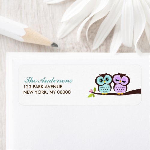 Lovely Owls Return Address Labels