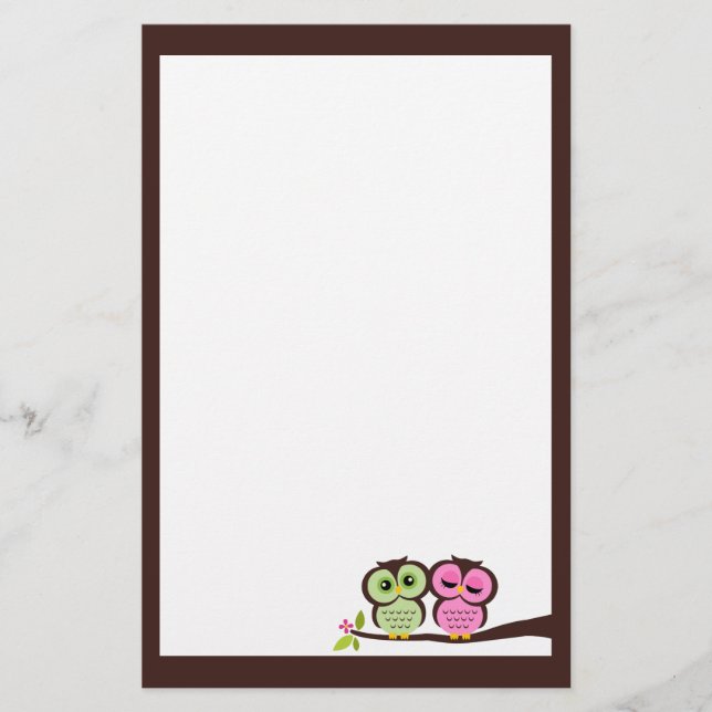 Lovely Owls Stationery (Front)