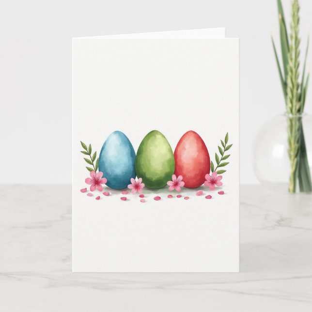 Lovely Painted Springtime Card (Front)