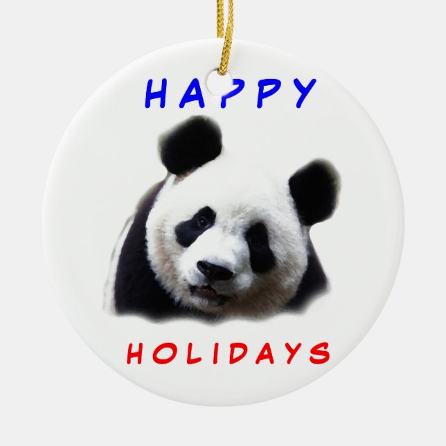 Lovely Panda Christmas Tree Ornament (Front)