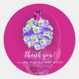 Lovely Pansy Atomizer Birthday Party Classic Round Sticker
