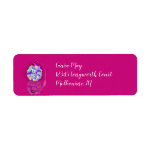 Lovely Pansy Atomizer Birthday Party Label