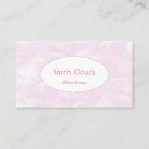 Lovely Pastel Baby Pink Sky Clouds Elegant Stylish Business Card