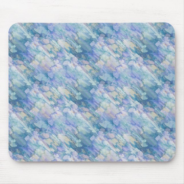 Lovely Pastel Blue & Pink Mouse Pad (Front)