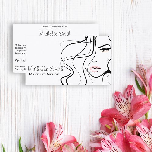 Lovely pastel make up artist  branding business card