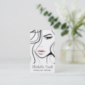 Lovely pastel make up artist  branding business card (Standing Front)