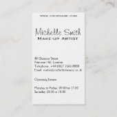 Lovely pastel make up artist  branding business card (Back)
