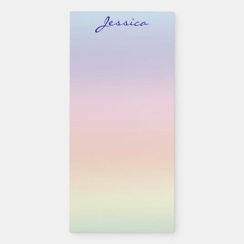 Lovely Pastel Rainbow Magnetic Fridge Notepad