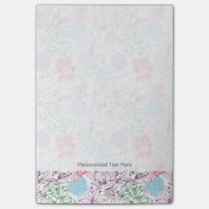 Lovely pattern with colorful flowers post-it notes