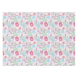 Lovely pattern with colorful flowers tablecloth