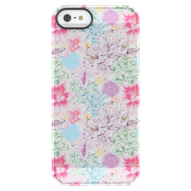Lovely pattern with colorful flowers uncommon iPhone case (Back)