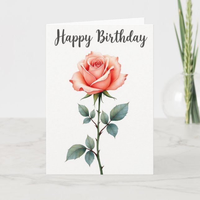 Lovely Peach Bloom Card (Front)