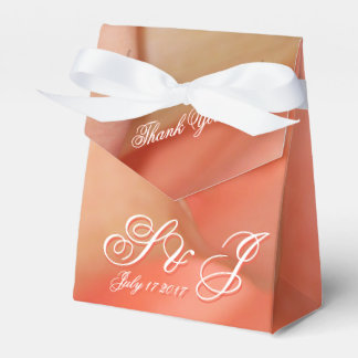 Lovely peach stylish favor boxes