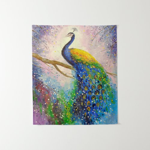 Lovely Peacock  Beautiful Birds  Housewarming  Tapestry