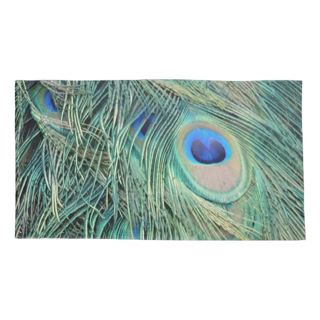 Lovely Peacock Feather Eyes Pillowcase (Back)