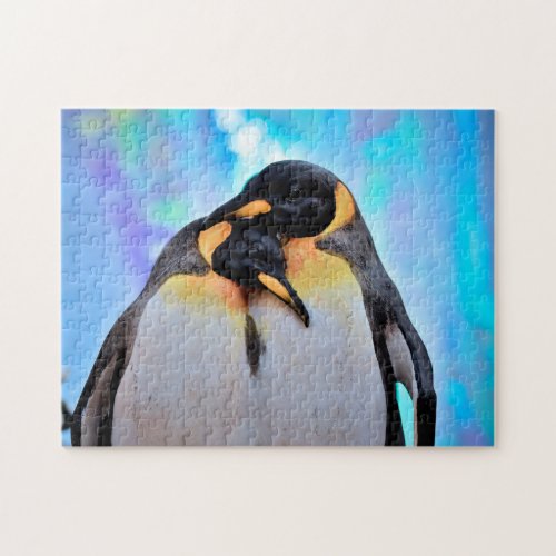 Lovely Penguin Couple Jigsaw Puzzle