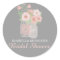 Lovely Peonies Mason Jar Bridal Shower Sticker