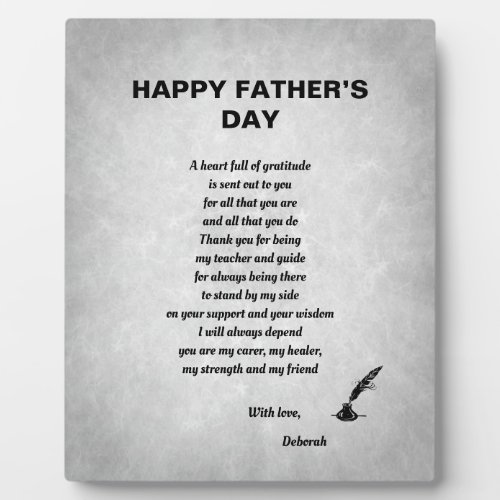 Lovely personalised Fathers Day Plaque