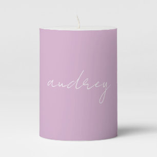 Lovely Personalised Signature Candles, Lavender Pillar Candle