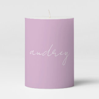 Lovely Personalised Signature Candles, Lavender Pillar Candle