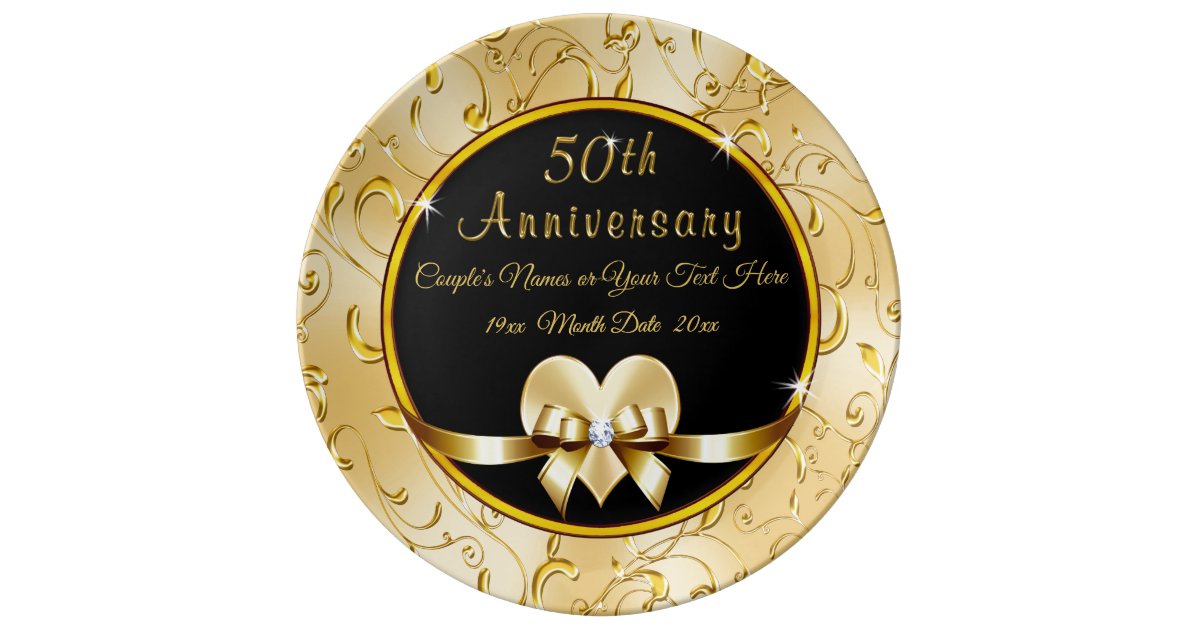 Lovely Personalized 50th Wedding Anniversary Gifts Dinner Plate ...