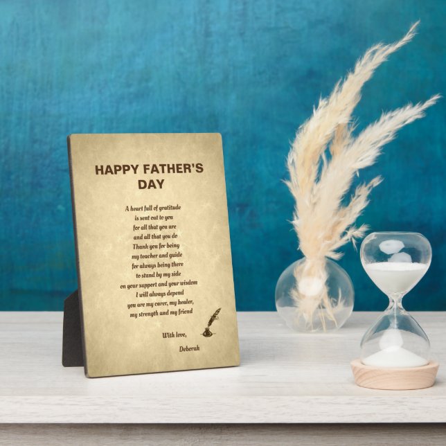 Lovely personalized Father’s Day Plaque (Side)
