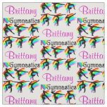 LOVELY PERSONALIZED I LOVE GYMNASTICS FABRIC