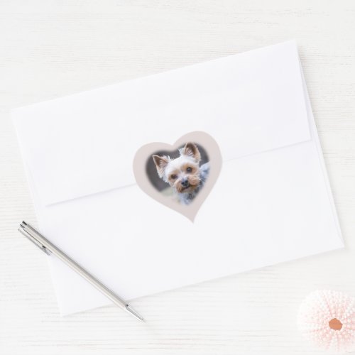 Lovely Pet Heart Shaped Photo Sticker