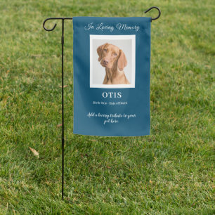 Lovely Pet Memorial with Photo Garden Flag