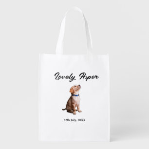 lovely pet name date photo bar drinks on us weddin grocery bag