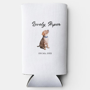 lovely pet name date photo bar drinks on us weddin seltzer can cooler