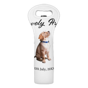 lovely pet name date photo bar drinks on us weddin wine bag