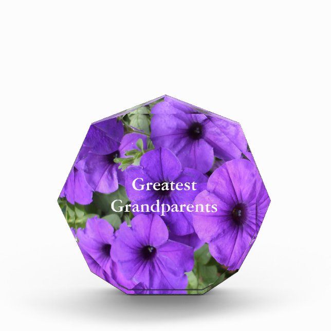 Lovely Petunias- Grandparent's Day Acrylic Award (Front)