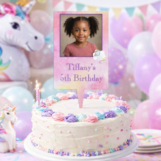 Lovely Photo Birthday Cake Topper 