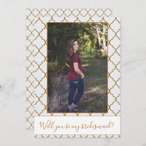 Lovely Photo Bridesmaid Proposal adjustable border Invitation