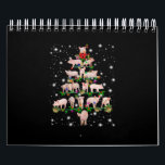 Lovely Pig Christmas Tree Covered By Flashlight Calendar<br><div class="desc">Lovely Pig Christmas Tree Covered By Flashlight</div>