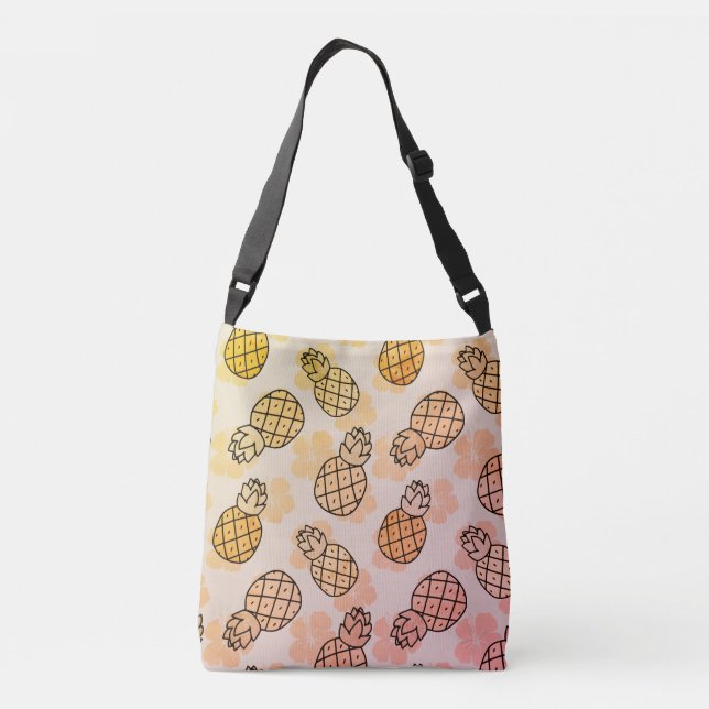 Lovely Pineapple  Crossbody Bag (Back)