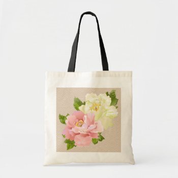 Lovely Pink And White Peonies Tote Bag by kazashiya at Zazzle