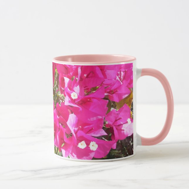 Lovely Pink Bougainvillea Print Coffee Mug (Right)