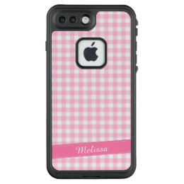 Lovely Pink Checkered Personalized | Phone Case