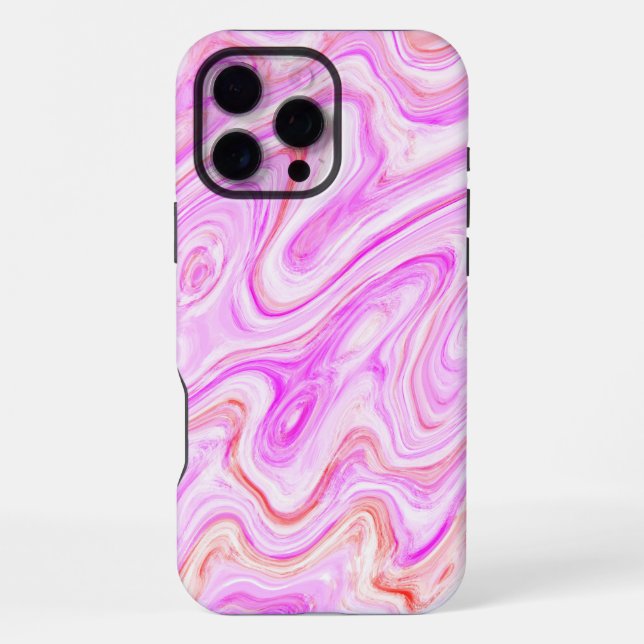 Lovely Pink Colorful Abstract Marble Texture iPhone Case (Back)