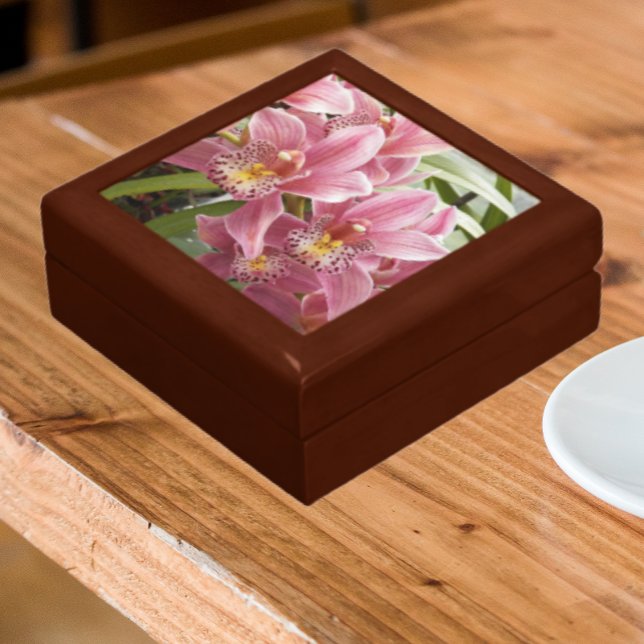 Lovely Pink Cymbidium Orchids Floral Gift Box (In Situ)