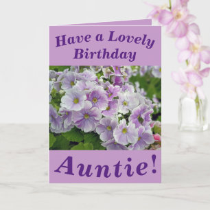 Lovely Pink Floral Birthday Card for Auntie