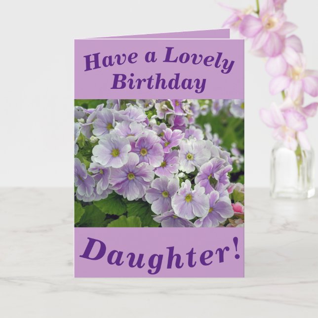 Lovely Pink Floral  Birthday Card for Daughter (Orchid)