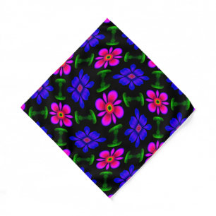 Lovely Pink Flowers Pattern Bandana