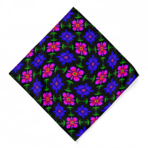 Lovely Pink Flowers Pattern Bandana