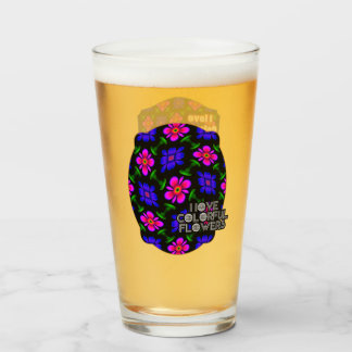 Lovely Pink Flowers Pattern Glass