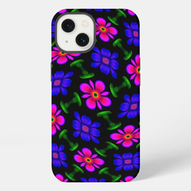 Lovely Pink Flowers Pattern Iphone Case (Back)