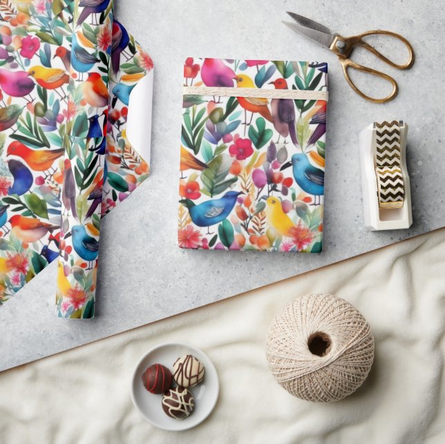 Lovely pink flowers Wrapping Paper (Crafts)